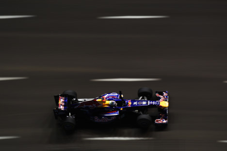 Vettel er godt på vej til at sikre sig VM titlen - han er godt forberedt efter fredagens træning
(Foto: Redbull Media)